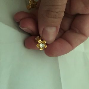 Real gold girls earrings